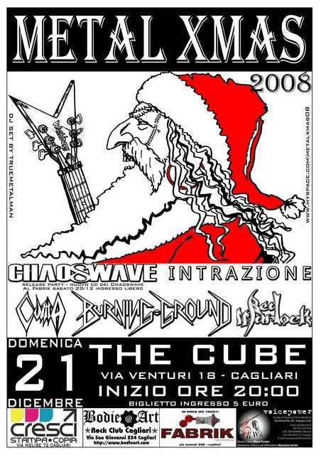 MetalWave Live-Report ::: «Metal Xmas 2008» Chaoswave + Burning Ground + Intrazione + Red Warlock + Coma