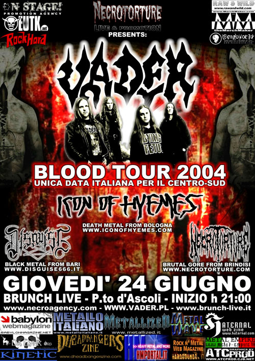 MetalWave Live-Report ::: «Blood Tour 2004» Vader + Icon of Hyemes + Disguise + Necrotorture