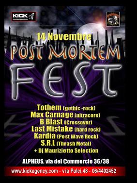 Post Mortem Fest | MetalWave.it Live Reports