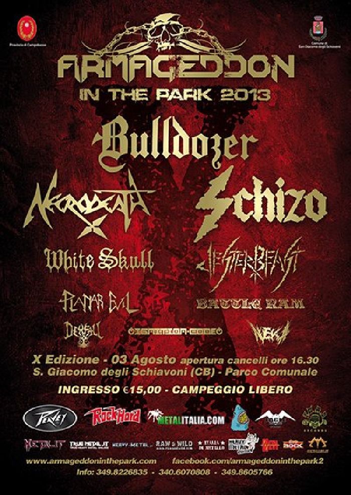 MetalWave Live-Report ::: «Armageddon in the Park 2013» Bulldozer + Necrodeath + Schizo + White Skull + Jester Beast + Battle Ram + Planar Evil + Dewfall + Ignition Code + Neka