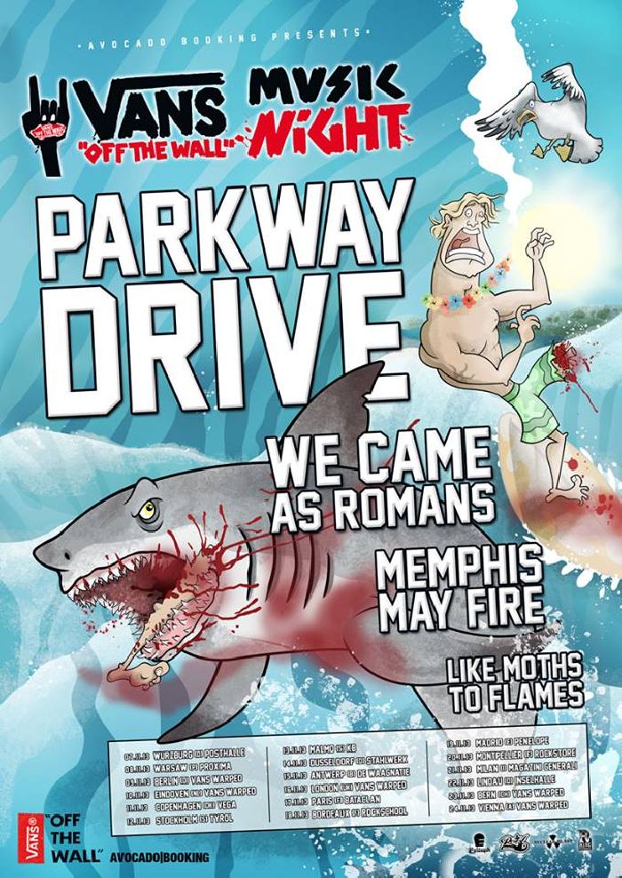 MetalWave Live-Report ::: «VANS OFF THE WALL MUSIC NIGHT» Parkway Drive + We Came As Romans + Memphis May Fire + Like Moths To Flames