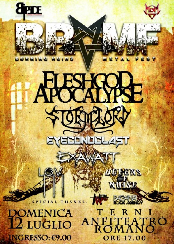 MetalWave Live-Report ::: «Burning Ruins Metal Fest 2015 3.1» Fleshgod Apocalypse +
Stormlord +
Eyeconoclast+
Exawatt+
Lov+
Queens of Noise