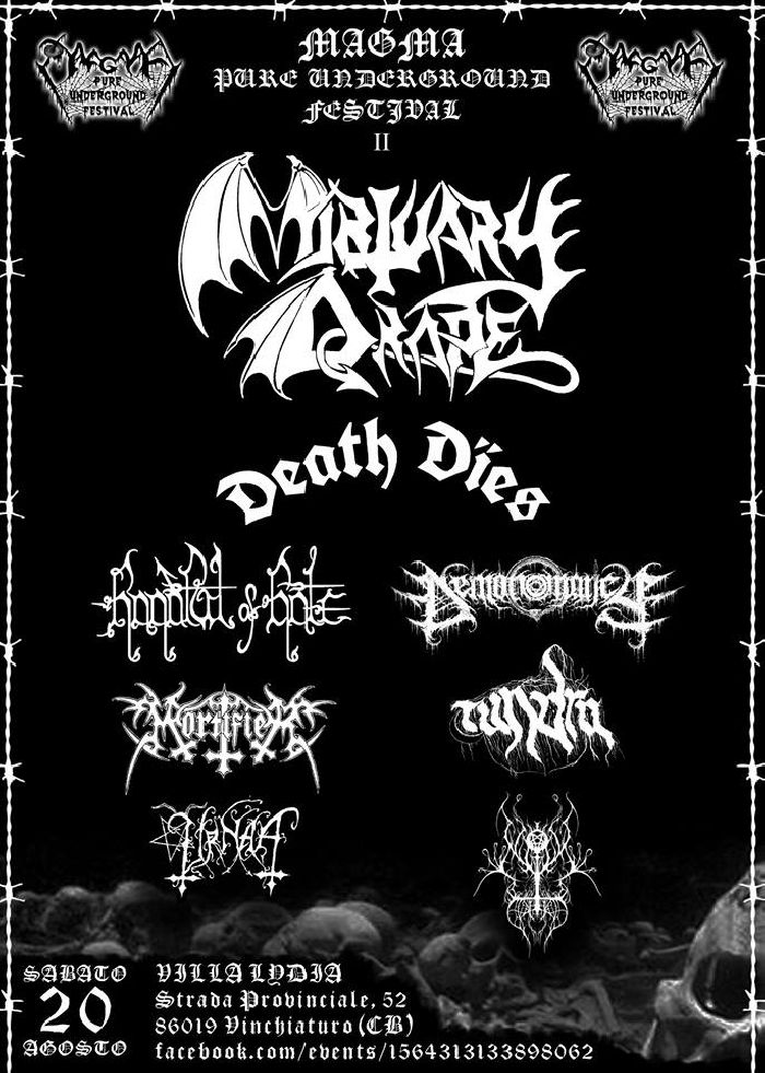 MetalWave Live-Report ::: «Magma Pure Underground Festival II» Mortuary Drape + Death Dies + Handful of Hate + Demonomancy + Mortifier + Tundra + Ad Noctem Funeriis