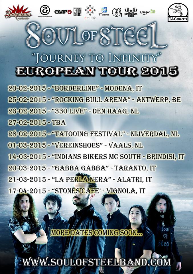 SOUL OF STEEL: le prime date del tour "Journey To Infinity"