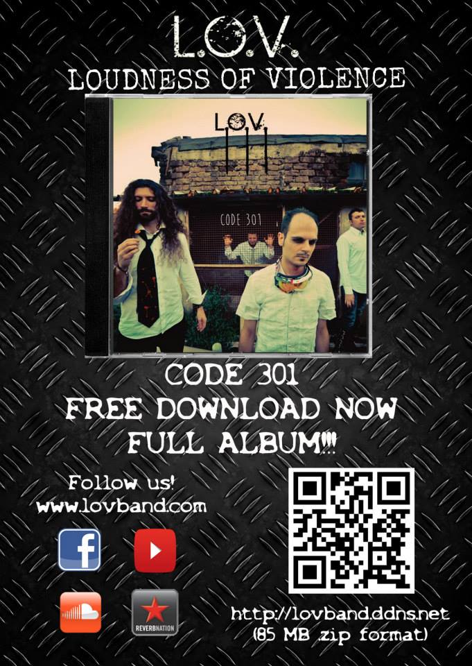 LOUDNESS OF VIOLENCE: free-download per il debut album "Code 301"