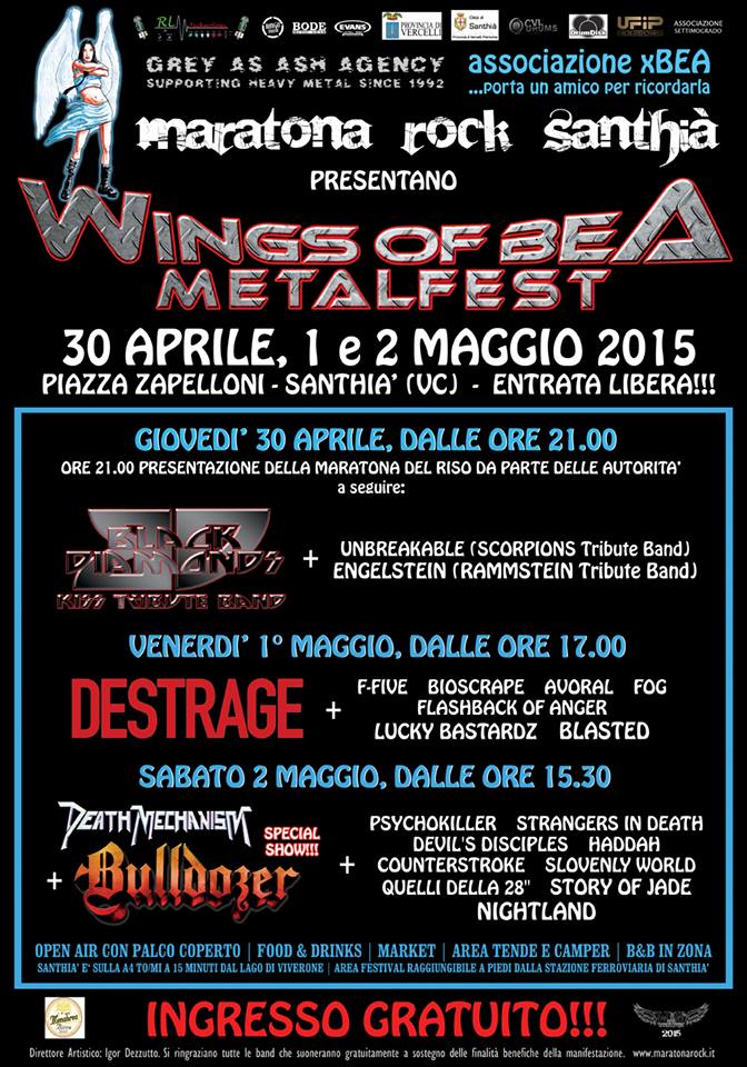 WINGS OF BEA METALFEST 2015: i dettagli della tre giorni