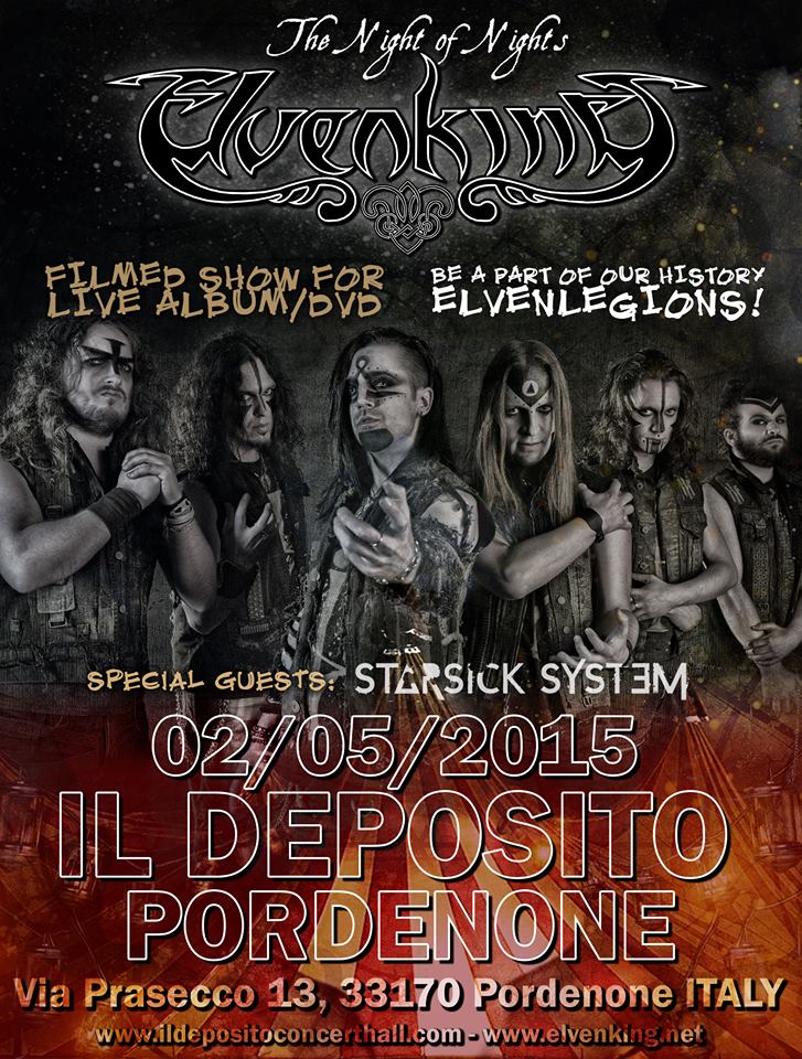 ELVENKING: show speciale con registrazione DVD questo sabato