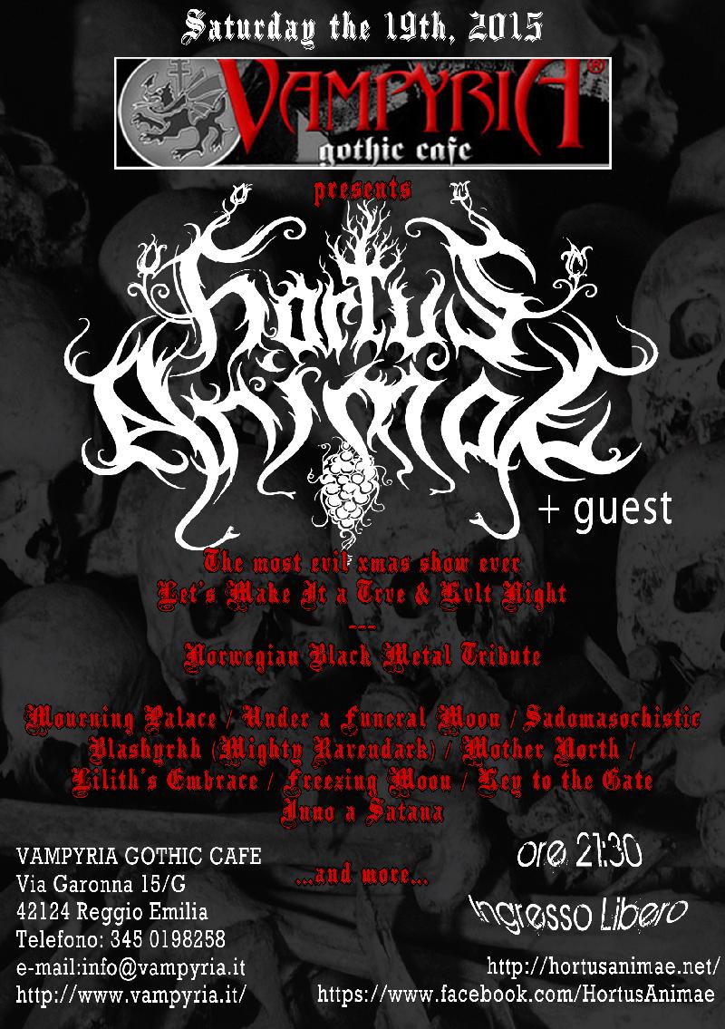 HORTUS ANIMAE: prossimo live al Vampyria di Reggio Emilia