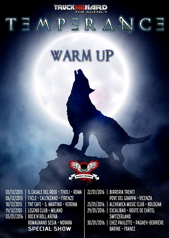 TEMPERANCE: nuove date prima del tour europeo
