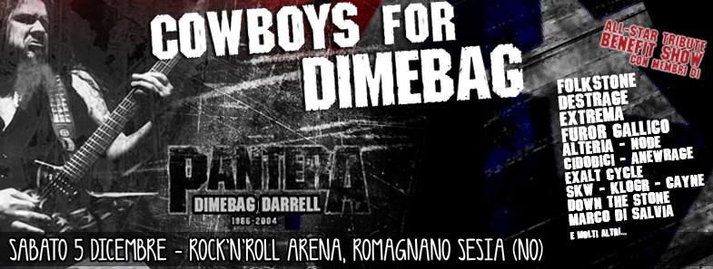 COWBOYS FOR DIMEBAG III: dettagli e scaletta di Sabato 5 Dicembre alla Rock'N'Roll Arena