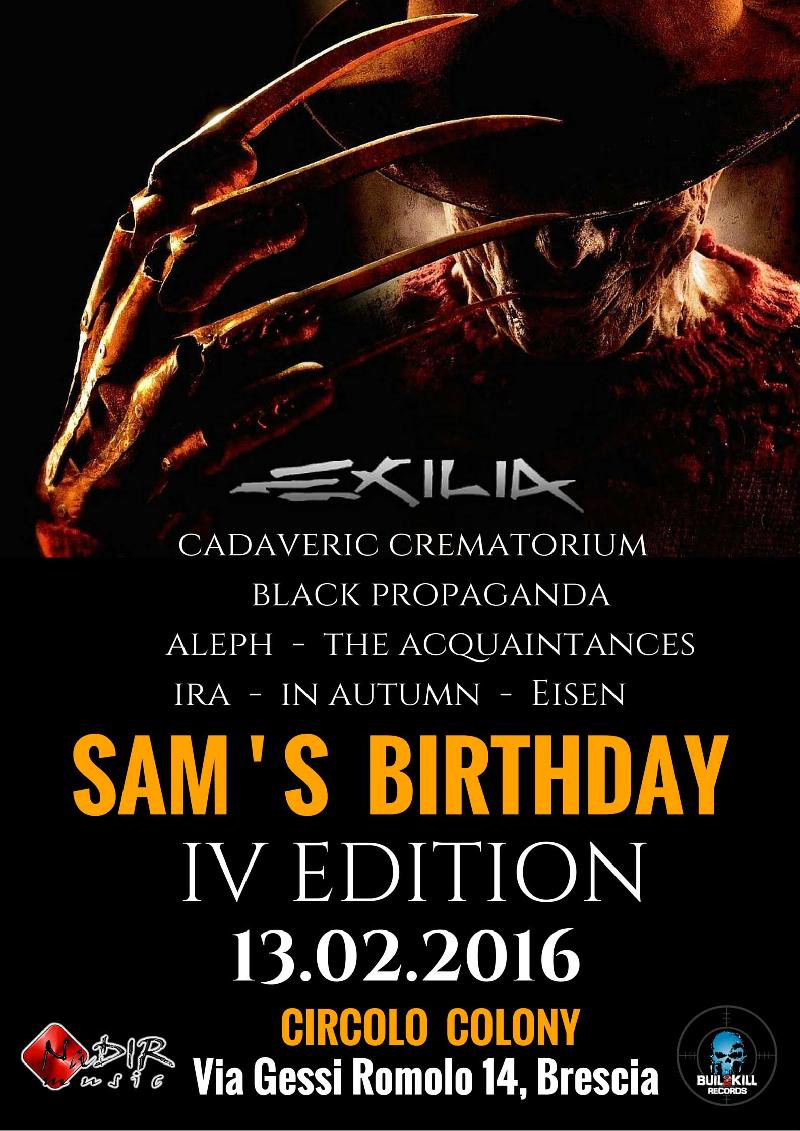 SAM'S BIRTHDAY: in arrivo la quarta edizione
