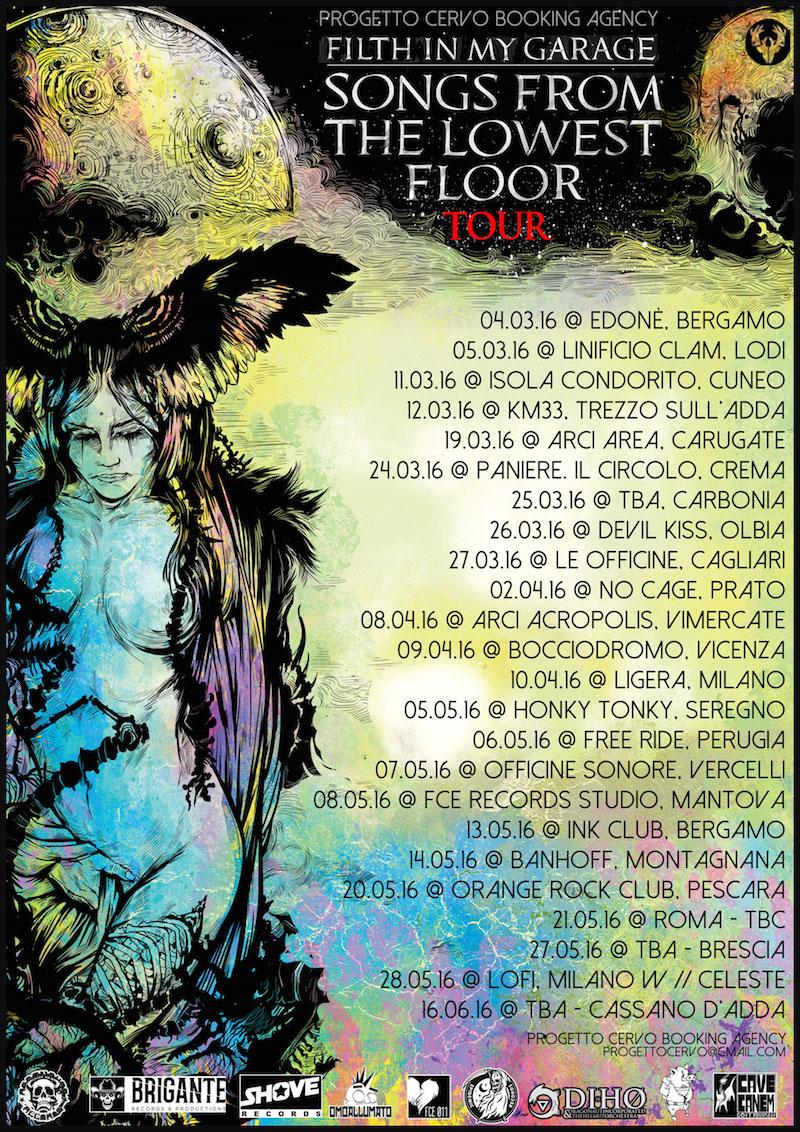 FILTH IN MY GARAGE: le date del THE LOWEST FLOOR TOUR 2016