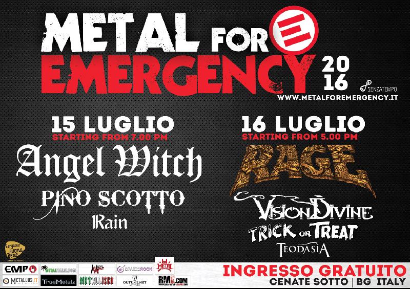 METAL FOR EMERGENCY: tutti gli orari del festival e delle esibizioni