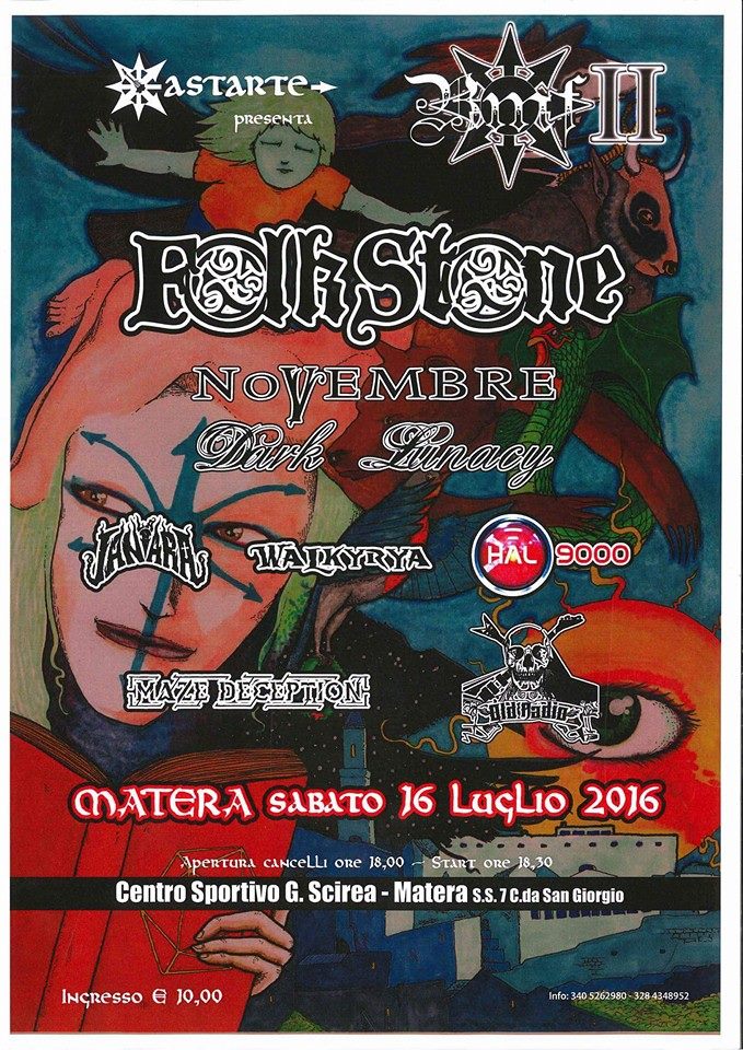 BASILICATA METAL FEST II: i dettagli del fest con NOVEMBRE, DARK LUNACY e FOLKSTONE