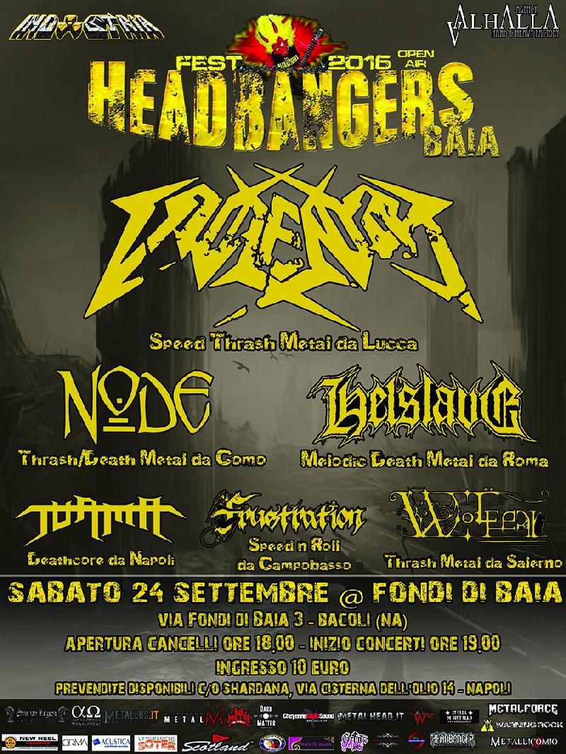 HEADBANGERS BAIA FESTIVAL 2016: seconda edizione con VIOLENTOR e NODE