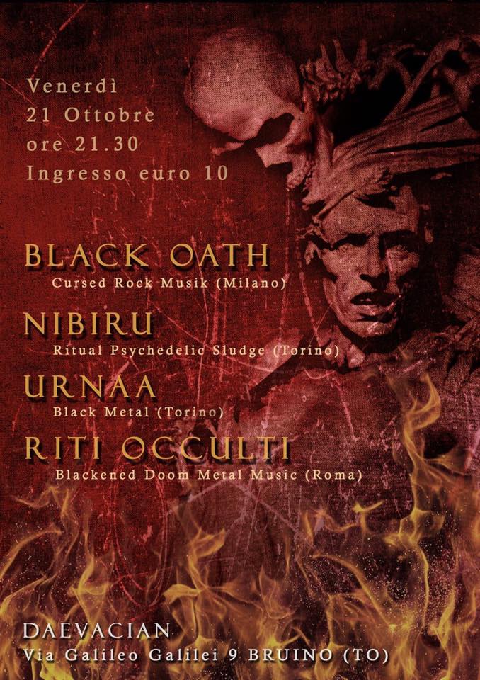 NIBIRU: venerdì dal vivo con Black Oath e altri