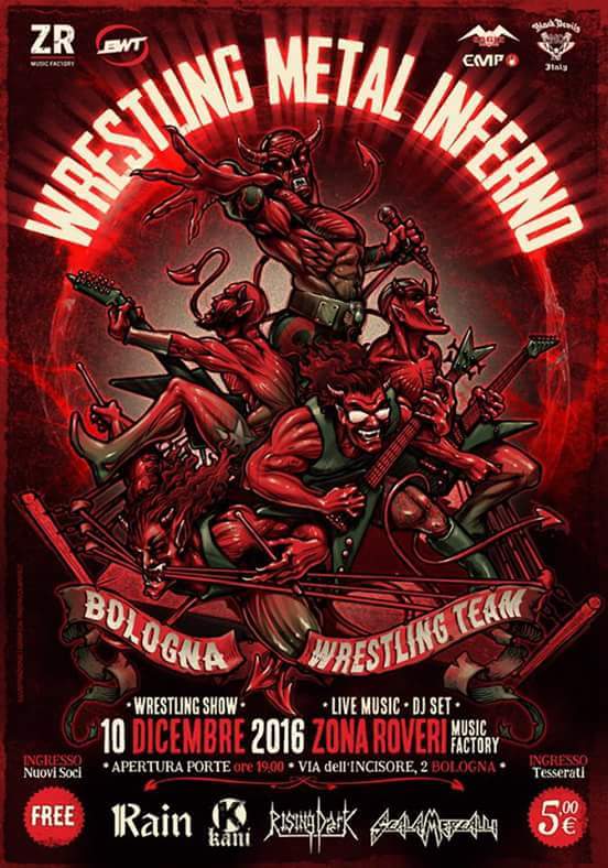 WRESTLING METAL INFERNO: evento per gli amanti del Wrestling e del Rock/Metal dal vivo