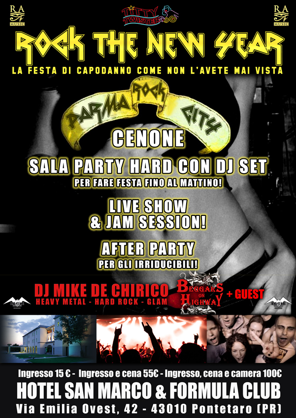 ROCK THE NEW YEAR: orari e dettagli per la festa di capodanno a Parma