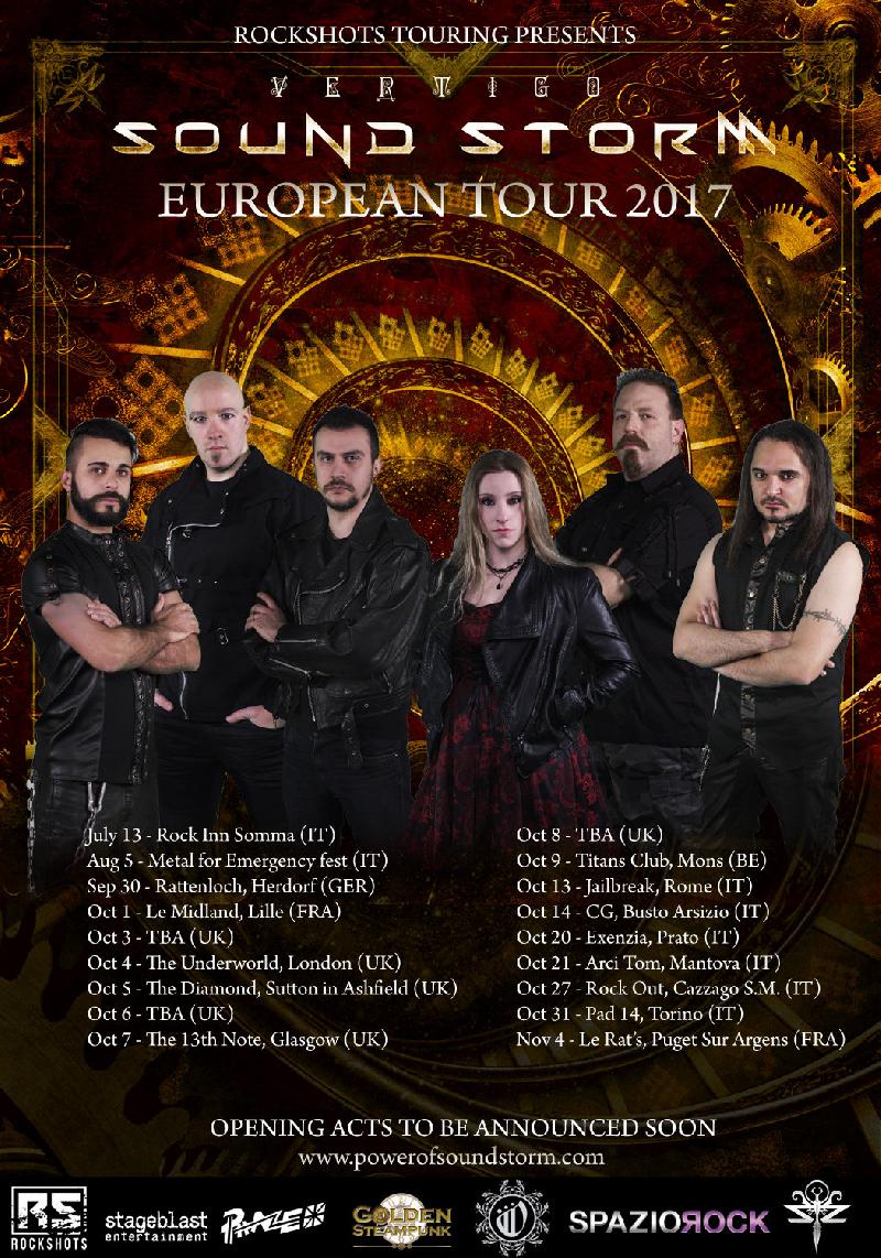 SOUND STORM: annunciano il "VERTIGO European and UK" tour