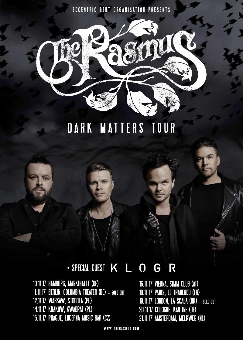 KLOGR: di supporto ai THE RASMUS nel loro tour europeo a Novembre