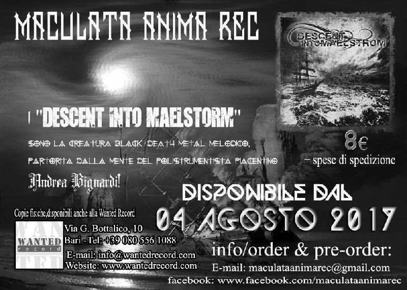 DESCENT INTO MAELSTROM: firmano con Art Maculata Anima Rec.