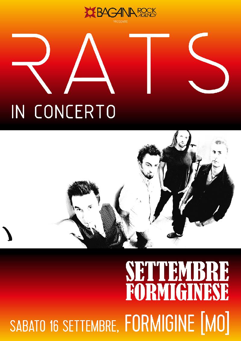 RATS: dal vivo a Formigine (MO) il prossimo 16 settembre