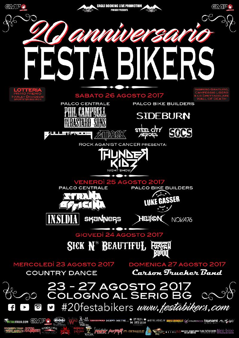 FESTA BIKERS: ROCK AGAINST CANCER presenta i THUNDER KIDS e nuove conferme