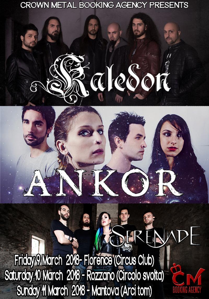 KALEDON + ANKOR + SERENADE: le date del ITALY TOUR 2018