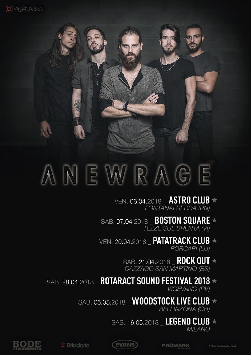 ANEWRAGE: nuovo tour italiano, sette date confermate