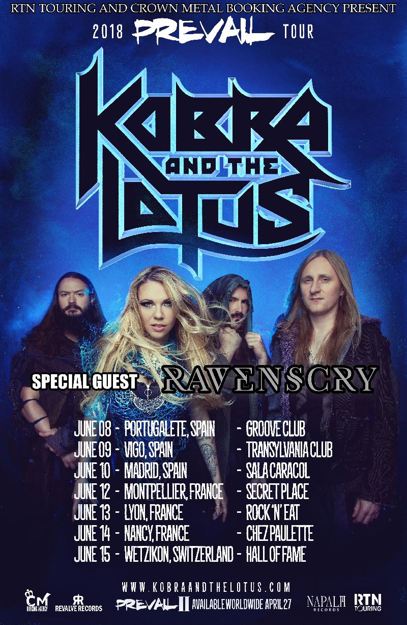 RAVENSCRY: in tour con i Kobra And The Lotus