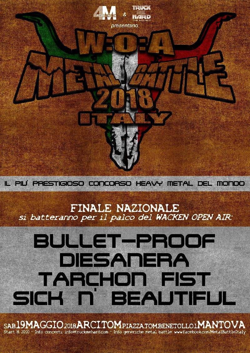 W:O:A METAL BATTLE ITALY 2018: rettifica sulle band qualificate