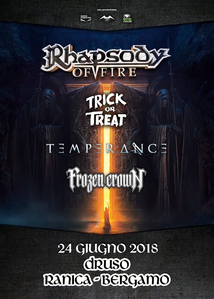 TRICK OR TREAT: video invito alla data con RHAPSODY OF FIRE e altri a Bergamo