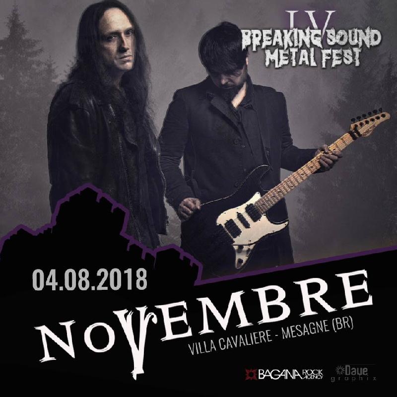 NOVEMBRE: co-headliner al Breaking Sound Festival