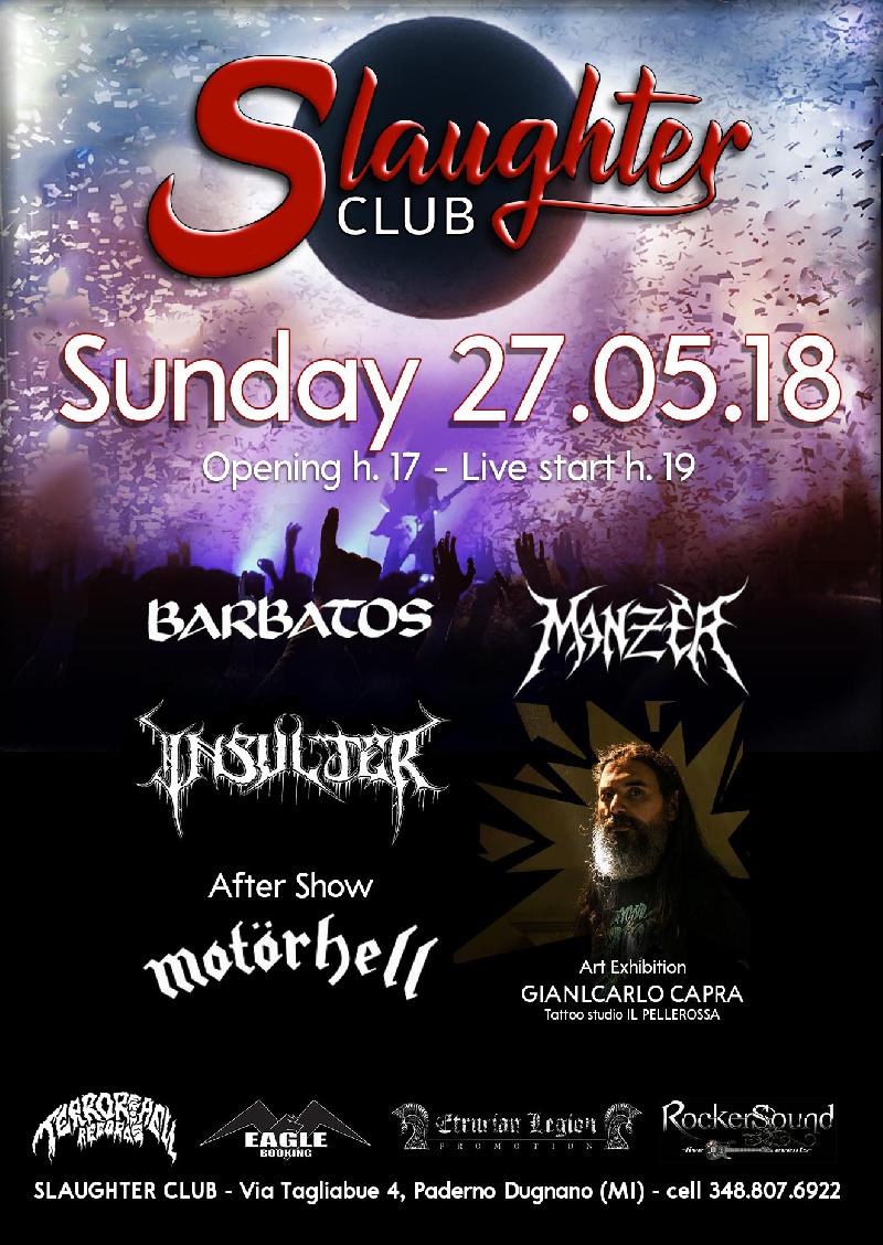 SLAUGHTER CLUB: inaugurazione del nuovo locale