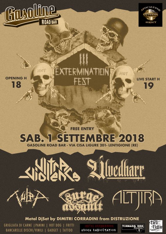 EXTERMINATION FEST III: con ULTRA-VIOLENCE, ULVEDHARR e altri