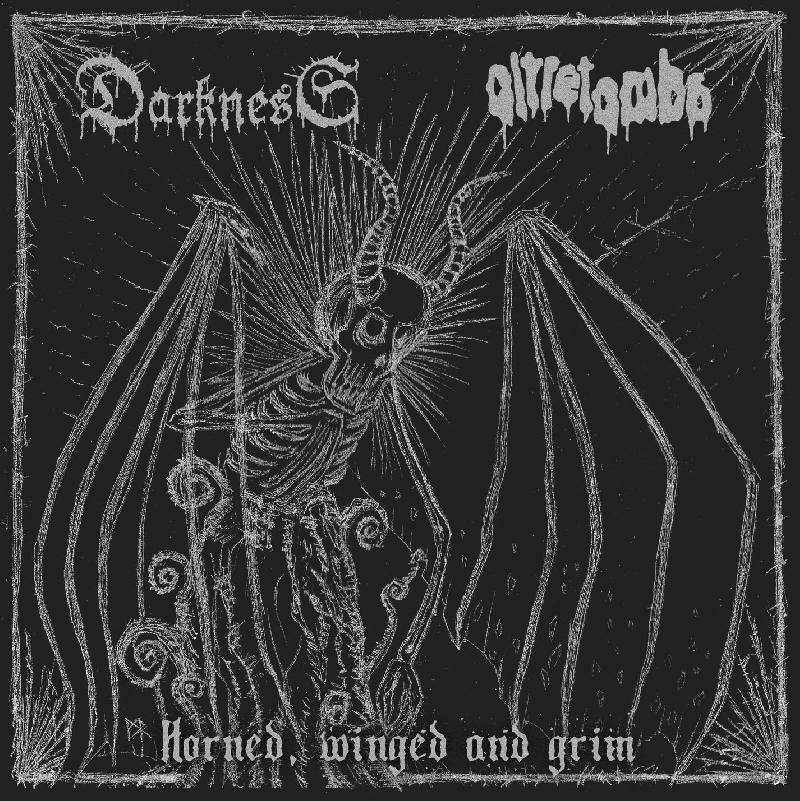 DARKNESS/OLTRETOMBA: lo split CD ''Horned, Winged and Grim''