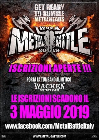 WACKEN METAL BATTLE ITALY 2019: aperte le iscrizioni