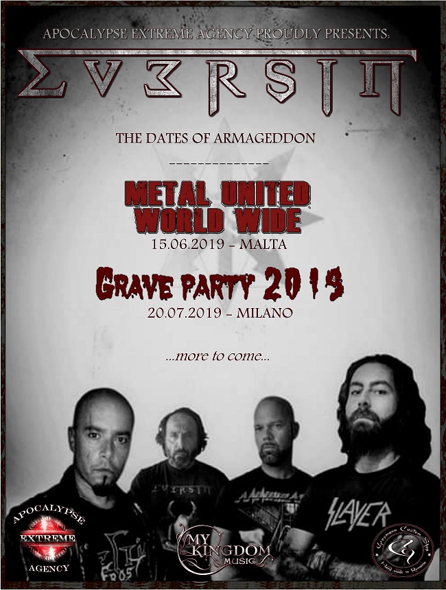EVERSIN: confermati al Metal United Worldwide Metal Fest a Malta e al Grave Party Metal Fest