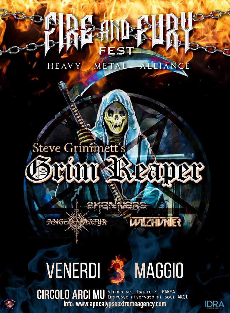 FIRE AND FURY FEST: con GRIM REAPER, SKANNERS e altri