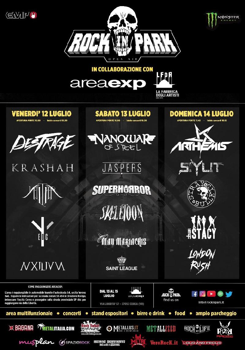 ROCK IN PARK OPEN AIR: Terzo Rock In Park in veste Open Air per il 2019 a Cerea