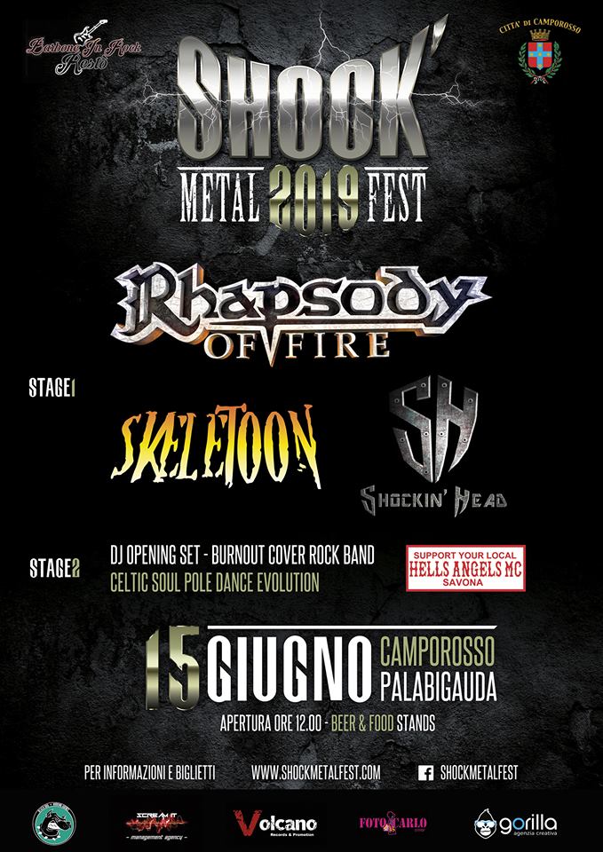 SHOCK METAL FEST: Sabato prossimo il fest con i Rhapsody Of Fire