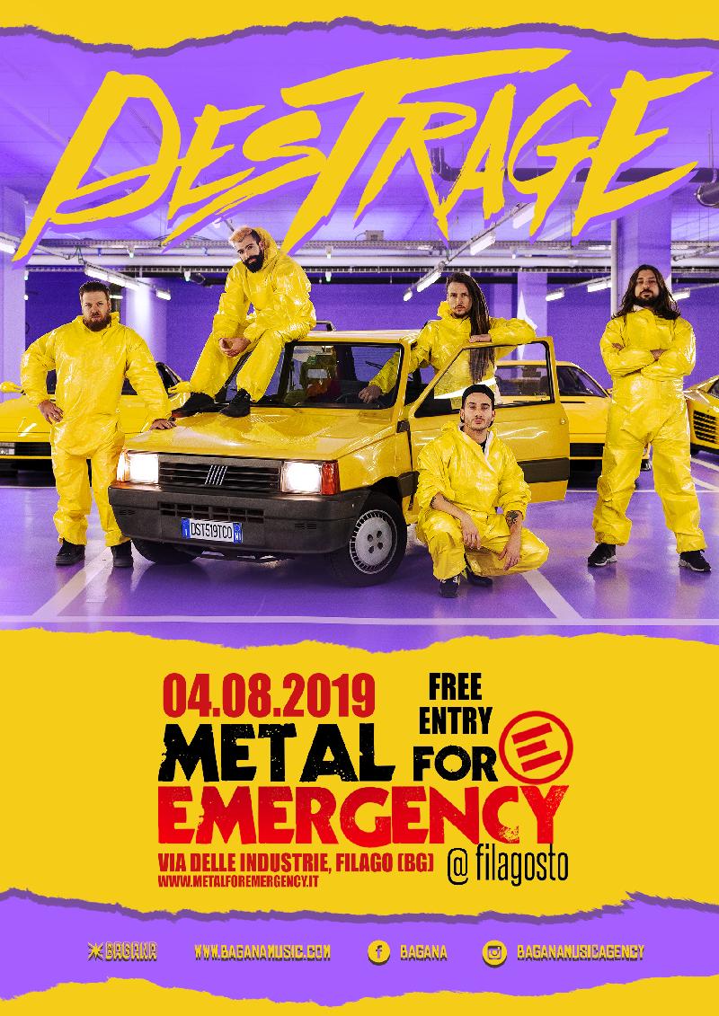 DESTRAGE: dal vivo al Metal For Emergency con il nuovo ''The Chosen One''