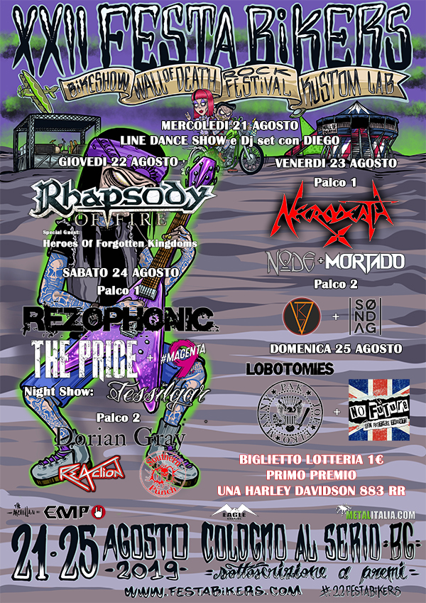 FESTA BIKERS 2019: il bill completo