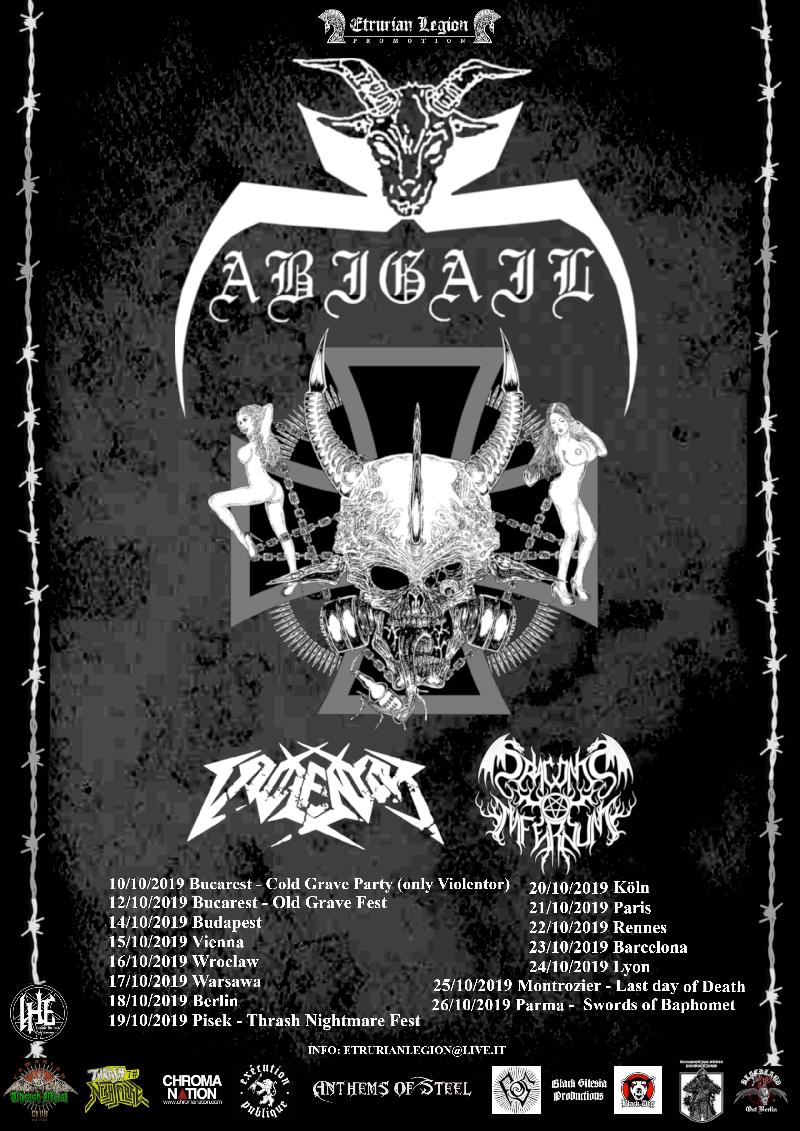 VIOLENTOR: in partenza per il Tour Europeo ''Campaign of Hate and Destruction''