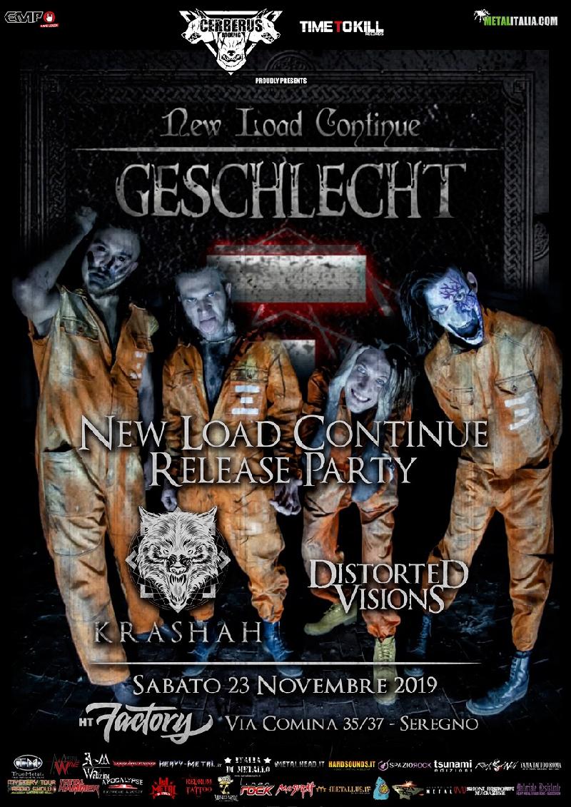 GESCHLECHT: il release party di “New Load Continue” con KRASHAH e DISTORTED VISIONS