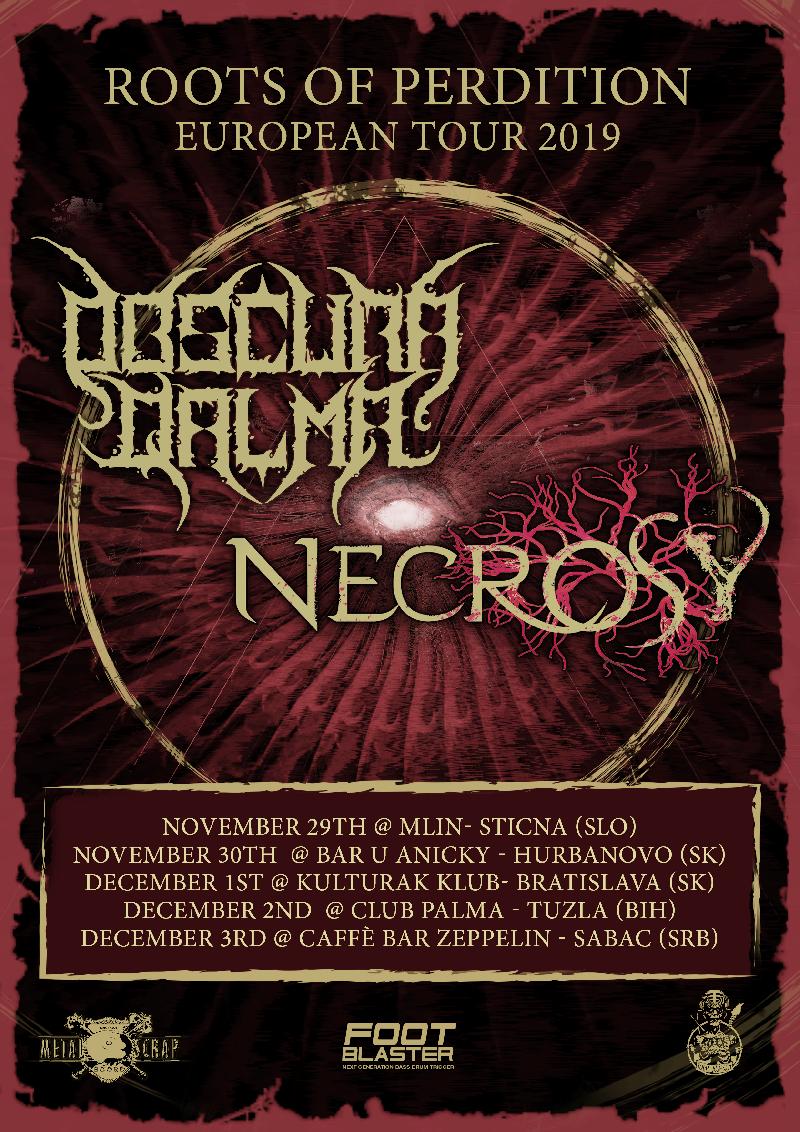 OBSCURA QALMA e NECROSY: pronti per il ROOTS OF PERDITION EUROPEAN TOUR 2019
