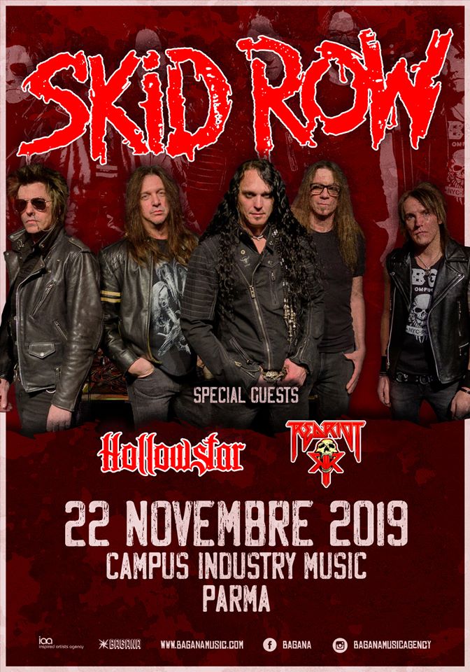 RED RIOT: band a supporto dello show Italian degli Skid Row a Parma