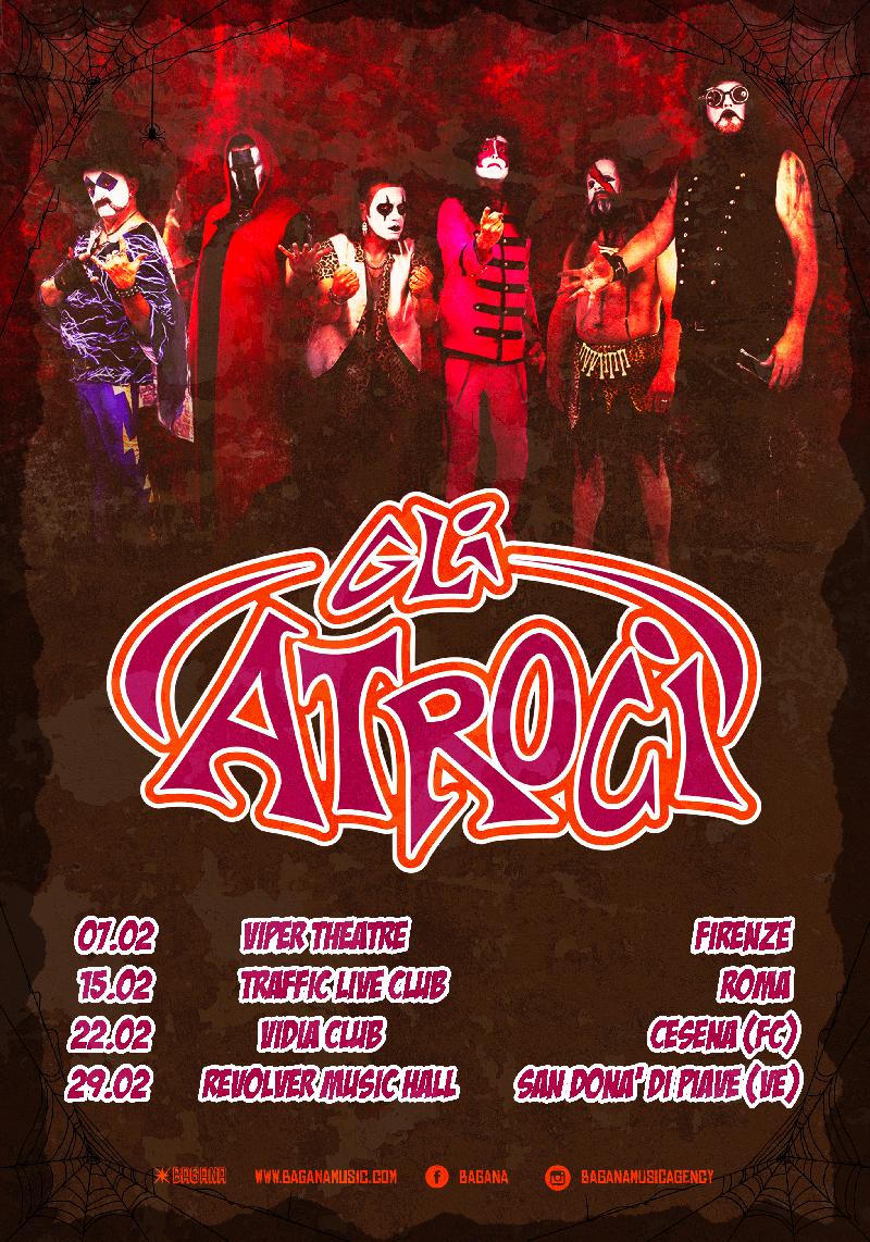GLI ATROCI: quattro date dal vivo nei club a febbraio 2020 con il nuovo album ''Metal Pussy''