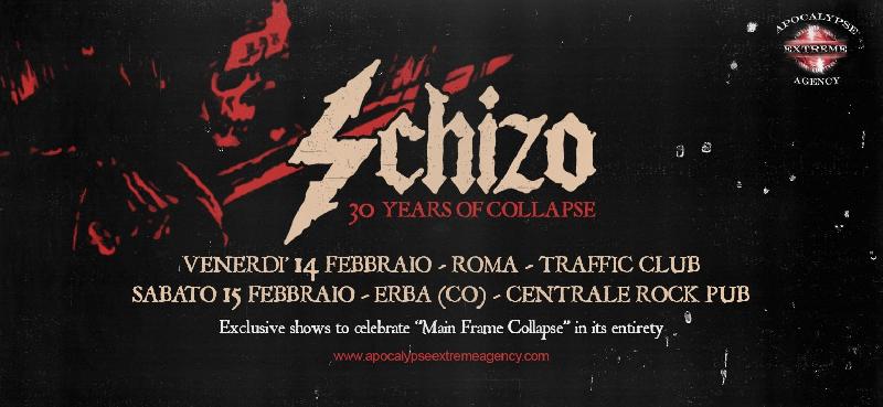 SCHIZO: il trailer dei concerti italiani dedicati ai 30 anni di "Main Frame Collapse"