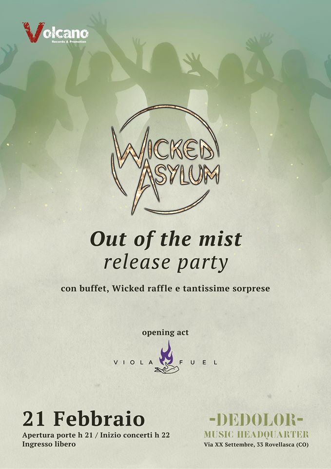 WICKED ASYLUM: annunciato il release party di ''Out of the Mist''